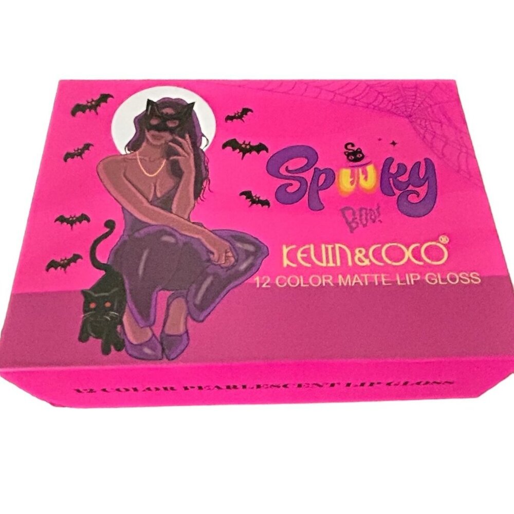 NIB, Kevin & Coco Spooky Boo 12 Color Matte Lip Gloss
